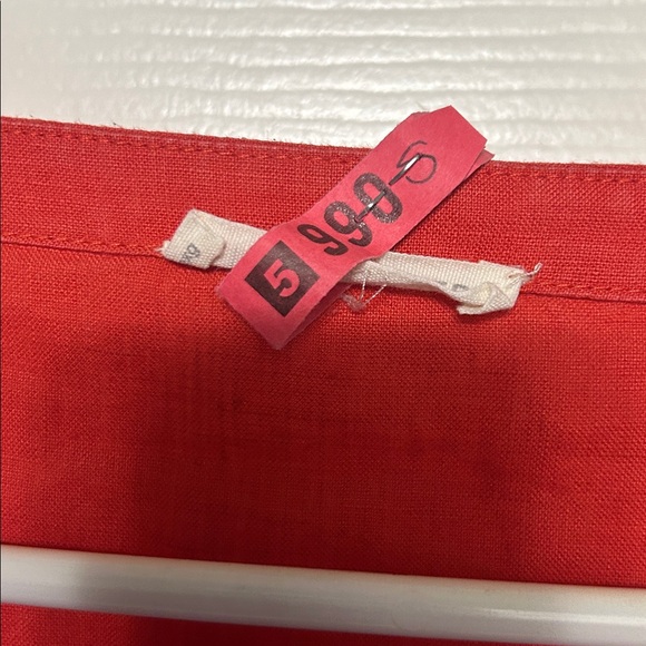 EILEEN FISHER organic handkerchief linen box-top in flame - Picture 6 of 8